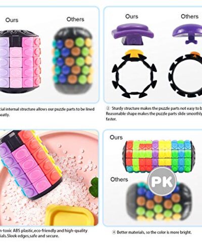 RYTOYS Rotate and Slide Puzzle Patented Fidget CubeRestore OrderCreate Patterns 8 Colors12 Layers Detach Piece for Quick PlayFidget ToysBrain TeaserSensory ToysBirthday Gifts 0 2