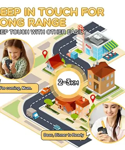 Selieve Toys for 4 14 Year Old Childrens Walkie Talkies for Kids 22 Channels 2 Way Radio Toy with Backlit LCD Flashlight 3 Miles Range for Outside Camping Hiking Yellow 0 1