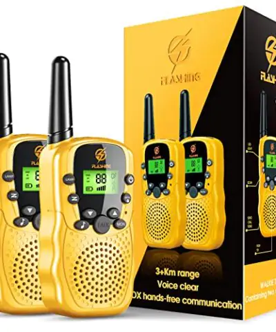 Walkie Talkies for Kids 2 Pack Outdoor Toys for 3 12 Year Old Boys Girls Kids Birthday Gifts Ages 3 4 5 6 7 8 9 Kids Camping Outdoors Toy Boys Girls Gifts Toys Age 3 12 Yellow 0