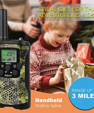 Walkie Talkies for Kids 22 Channel 2 Way Radio 3 Miles Long Range Handheld Walkie Talkies Durable Toy Best Birthday Gifts for 6 Year Old Boys and Girls fit Adventure Game Camping Green Camo 1 0 1