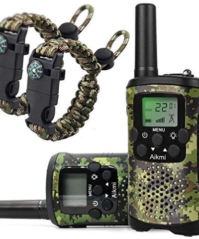 Walkie Talkies for Kids 22 Channel 2 Way Radio 3 Miles Long Range Handheld Walkie Talkies Durable Toy Best Birthday Gifts for 6 Year Old Boys and Girls fit Adventure Game Camping Green Camo 1 0