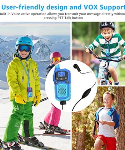 Walkie Talkies for Kids 4 Pack Rechargeable Walkie Talky Long Range for Adults Handheld Two Way Radios Outdoor Toys for Boys Girls Camping Hiking HuntingCruise Ship 0 3