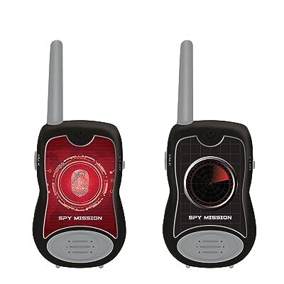 Lexibook Spy Mission Walkie Talkies 200m Communication Set for Kids 2 Communication Channels Belt Clip BlackRed TW12SPY 0